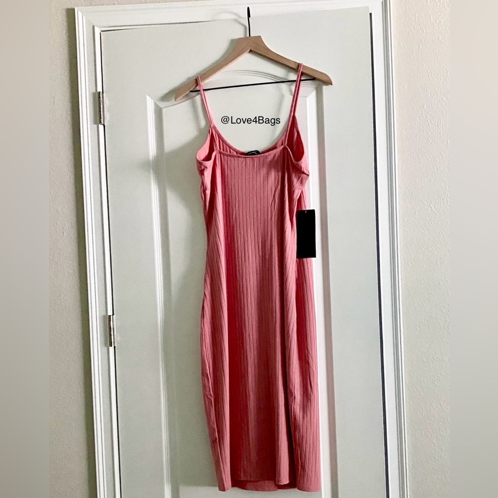 Bebe Button Front Rib Midi Dress - Picture 4 of 5